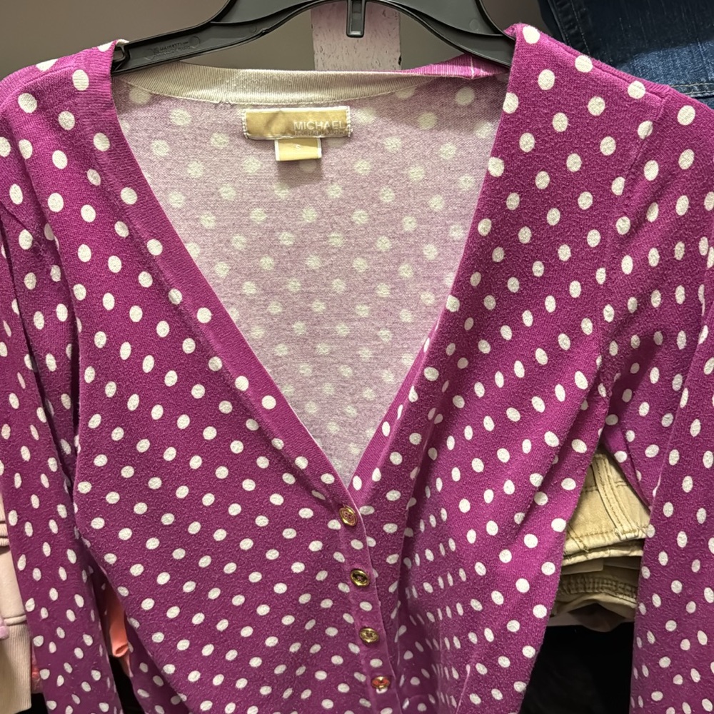 Michael Kors Polka Dot Cardigan